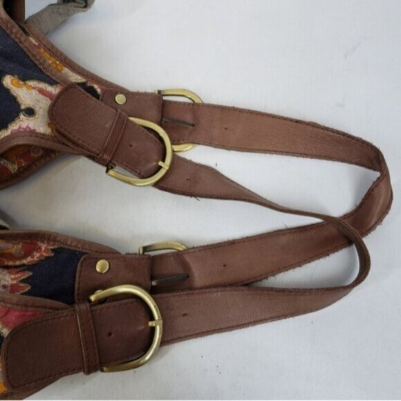 Deux Lux Boho Shoulder Bag Tote Fabric Abstract Floral Multi Colour - Picture 8 of 14